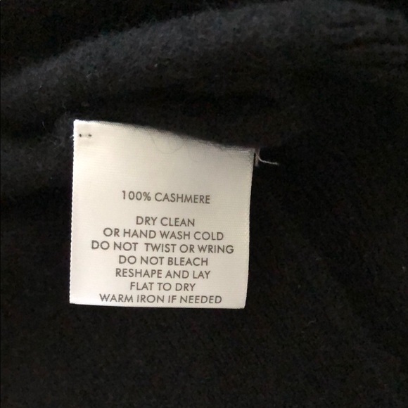 White + Warren Cashmere Black Open cardigan sweater - Picture 4 of 5